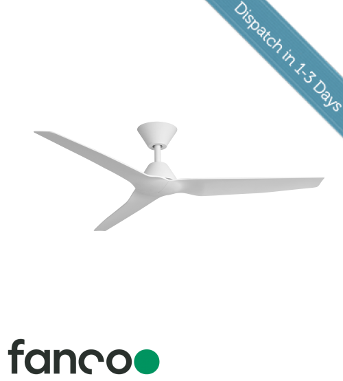 Fanco Infinity-iD 3 Blade 48" DC Ceiling Fan with Smart Remote Control in White